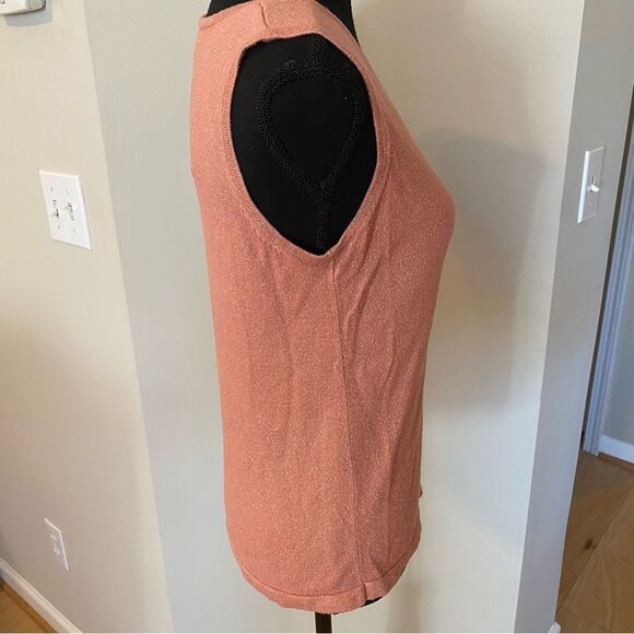 Kasper Medium Knit Sleeveless Metallic Top - Picture 6 of 11